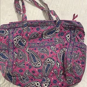 Vera Bradley Pink and Blue Quilted Tote